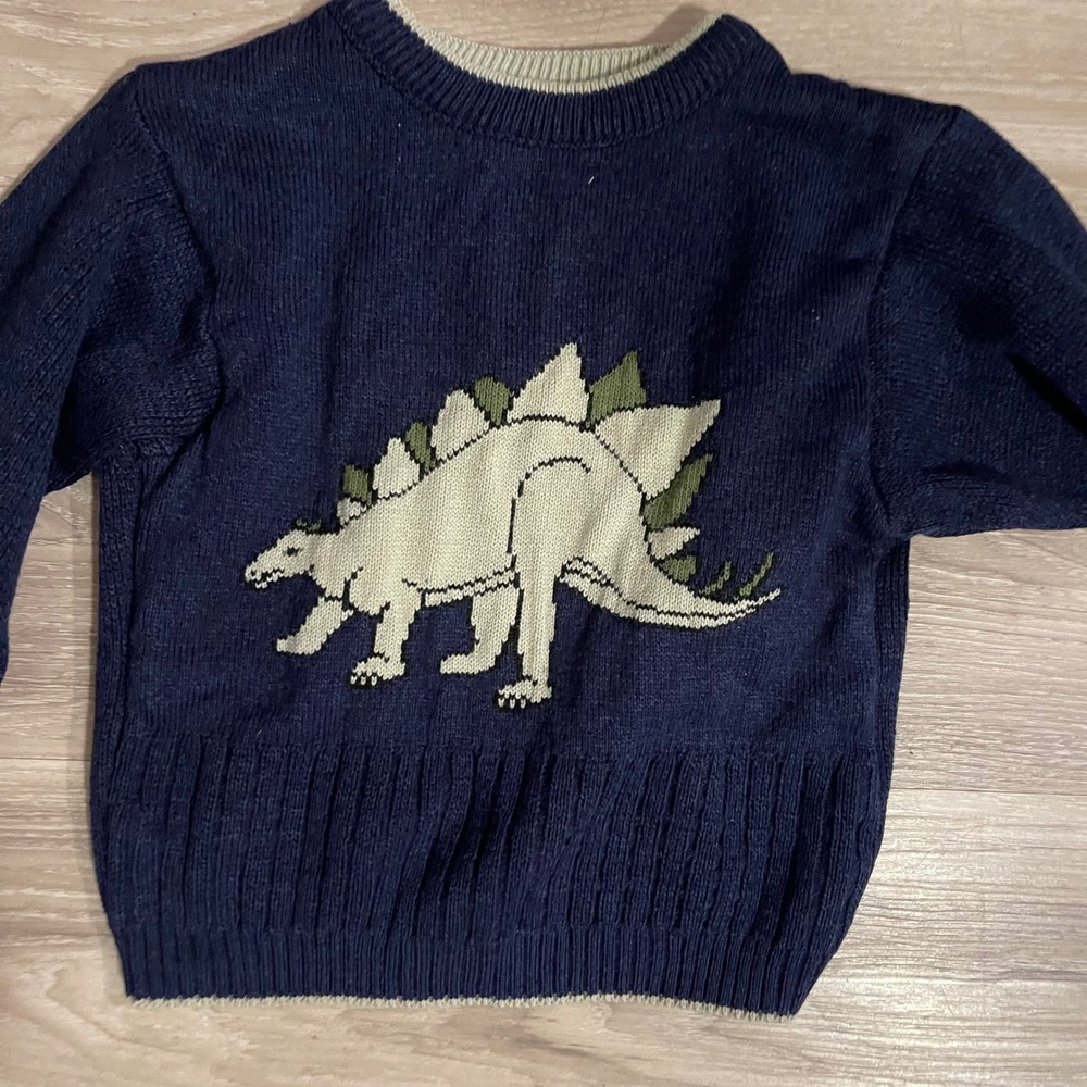 Vintage Toddler Boy Dinosaur Sweater Y2K Kidcore 4T 2000s Retro